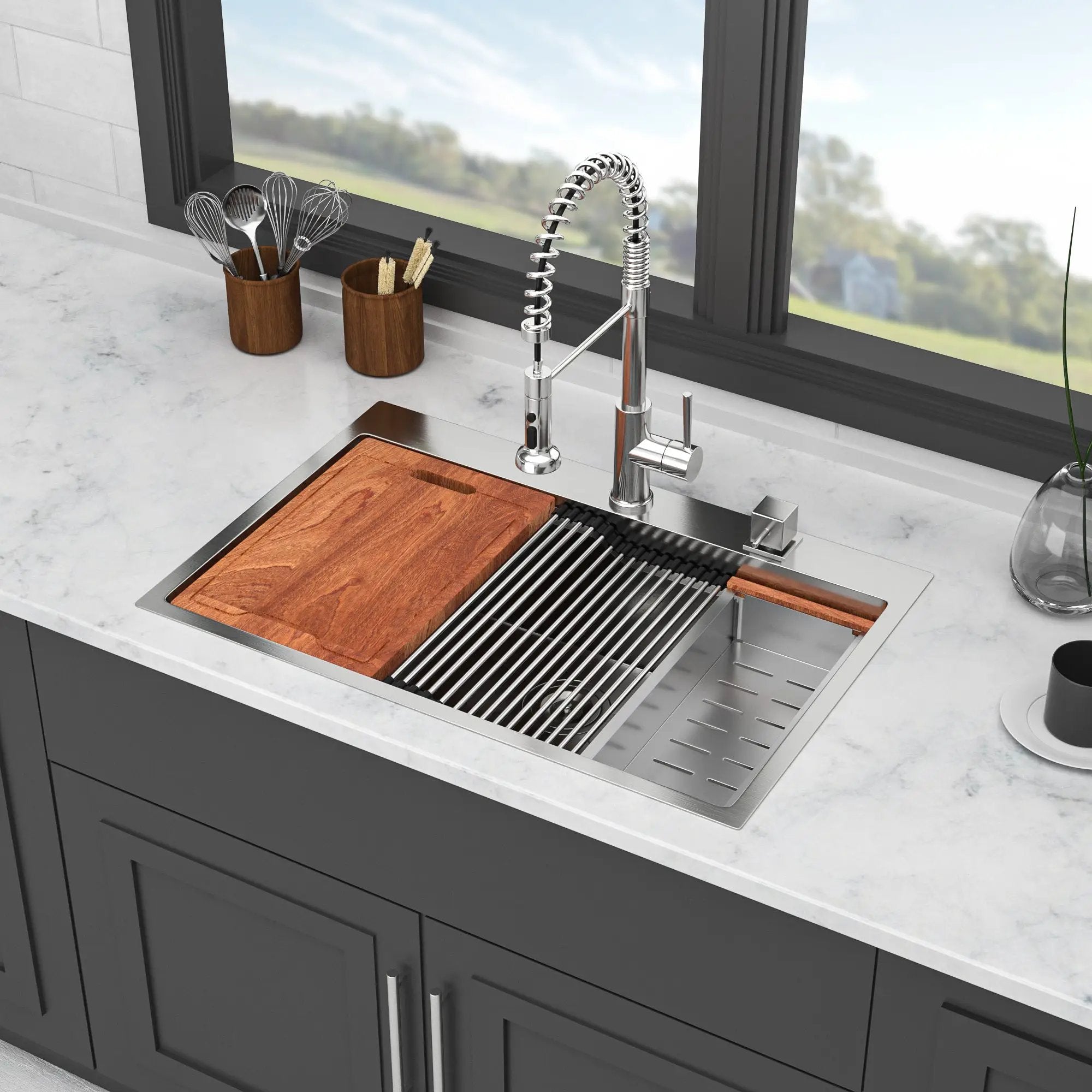 33" Drop In Kitchen Sink by HouseOfZazla