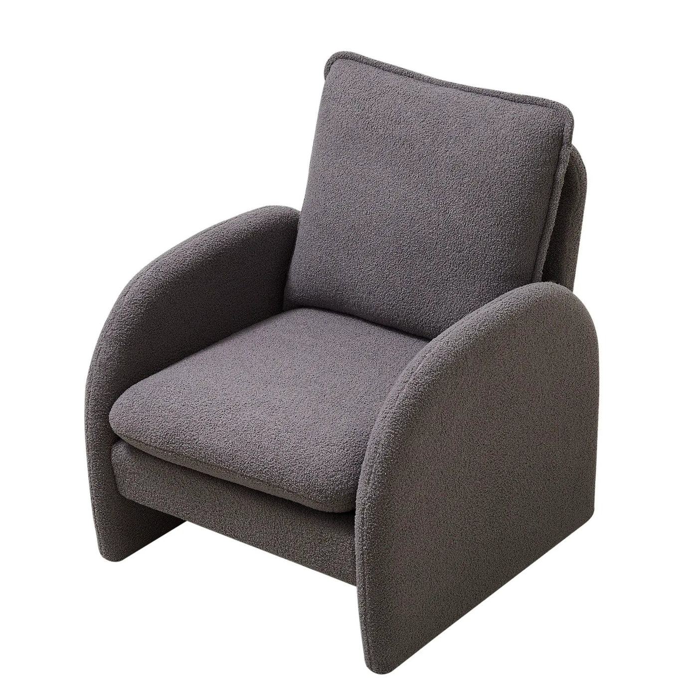 Modern Sherpa Upholstered Accent Chair, Comfortable Living Room Armchair, Lounge Chair For Bedroom, And Office by HouseOfZazla