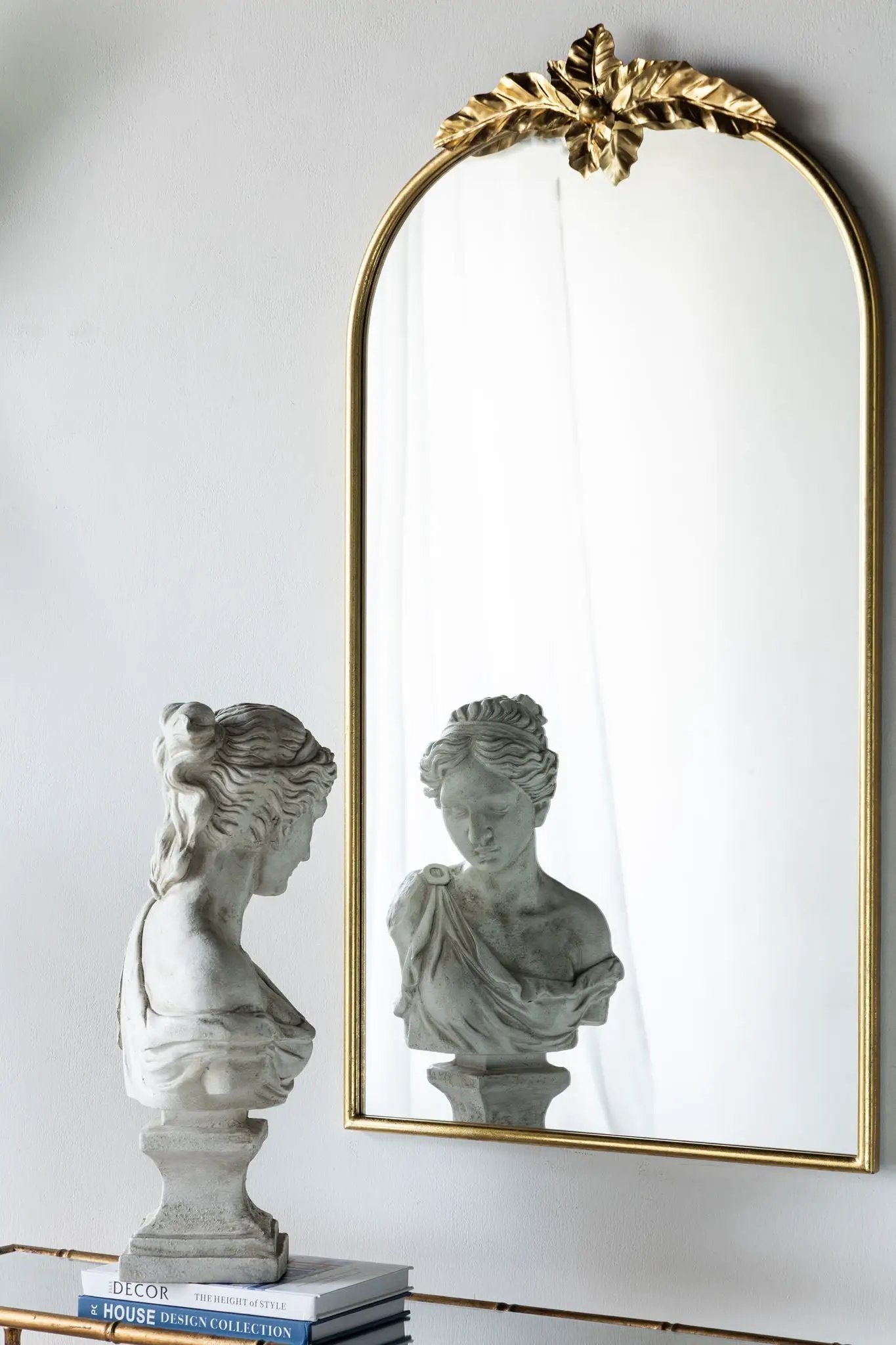 Arched Wall Mirror With Metal Frame, Wall Mirror For Living Room by HouseOfZazla