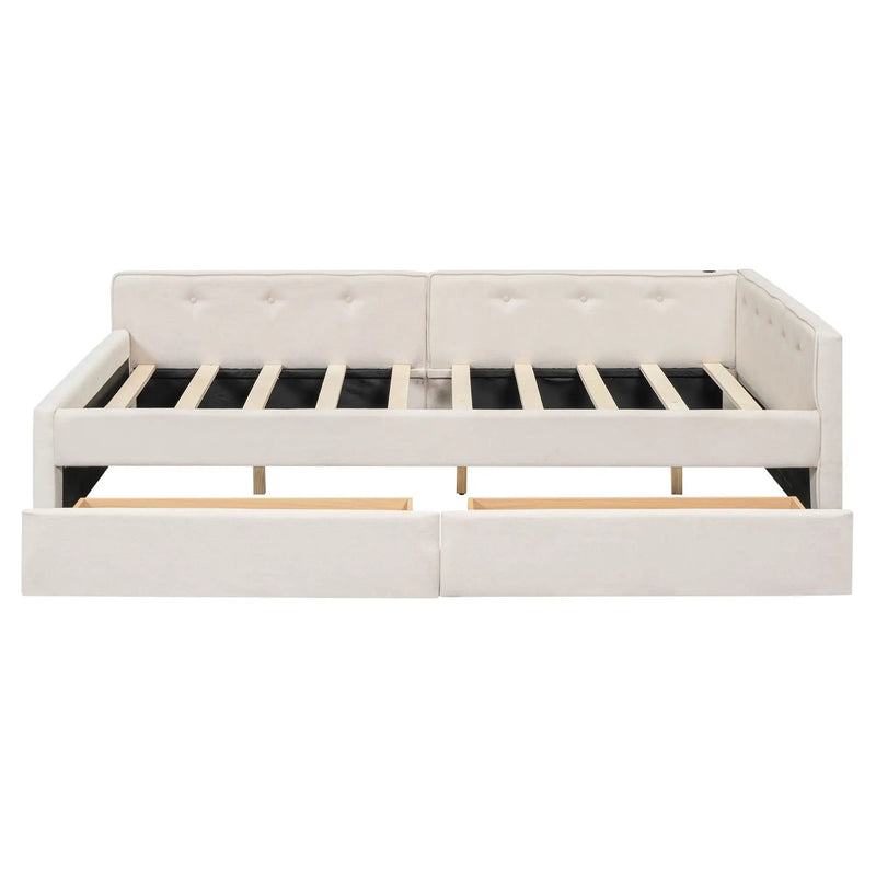 Platform Bed With USB Ports by HouseOfZazla