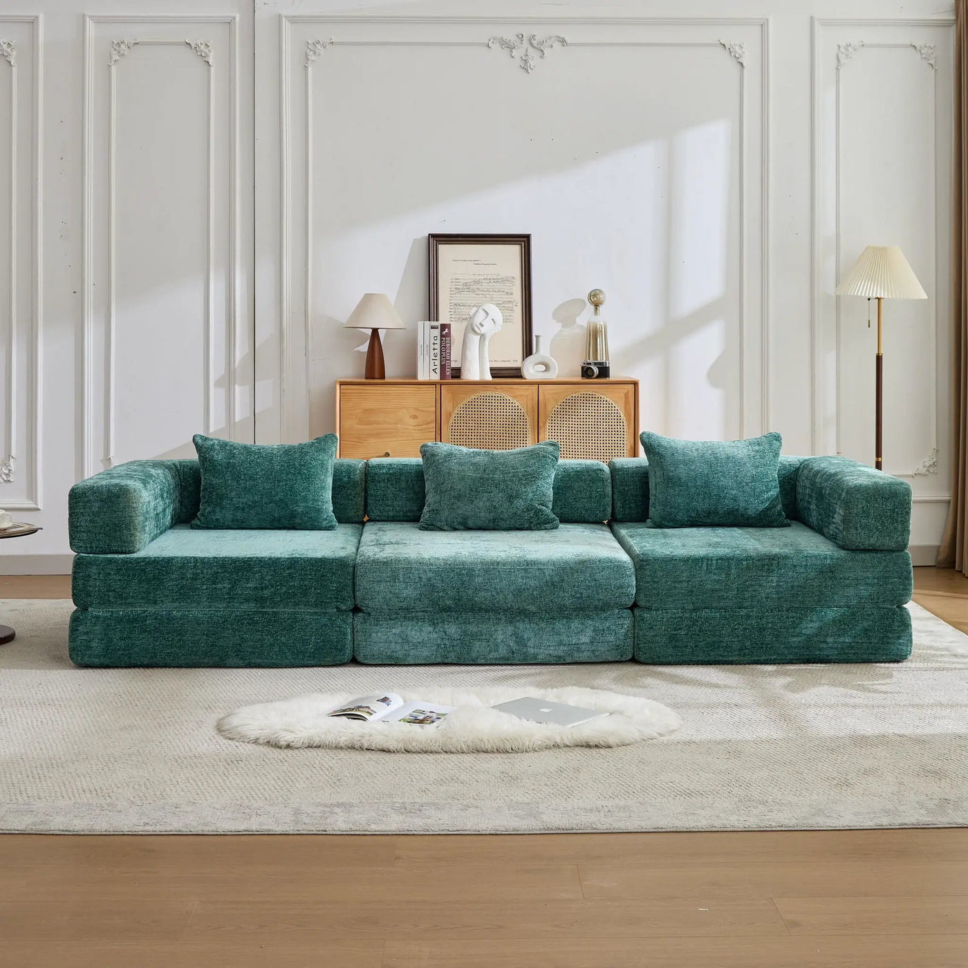Convertible Floor Sofa Bed, Boneless Modular Sectional Sofa For Living Room by HouseOfZazla
