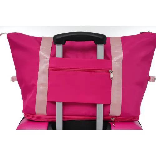 Hardshell Luggage Sets 2 Pieces + Bag Spinner Suitcase With Tsa Lock Lightweight 20" / 28" - Pink by HouseOfZazla