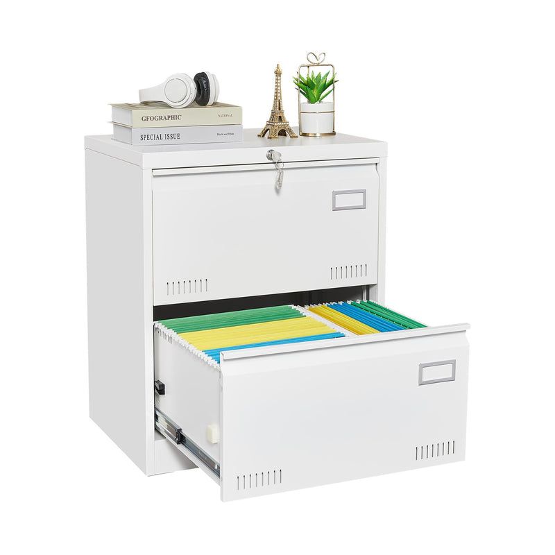 Filing Cabinet Lateral File Cabinet 3 Drawer, Locking Metal File Cabinets Three Drawer, Office Filing Cabinet With Lock Drawers For Home Office by Unique Piece Furniture