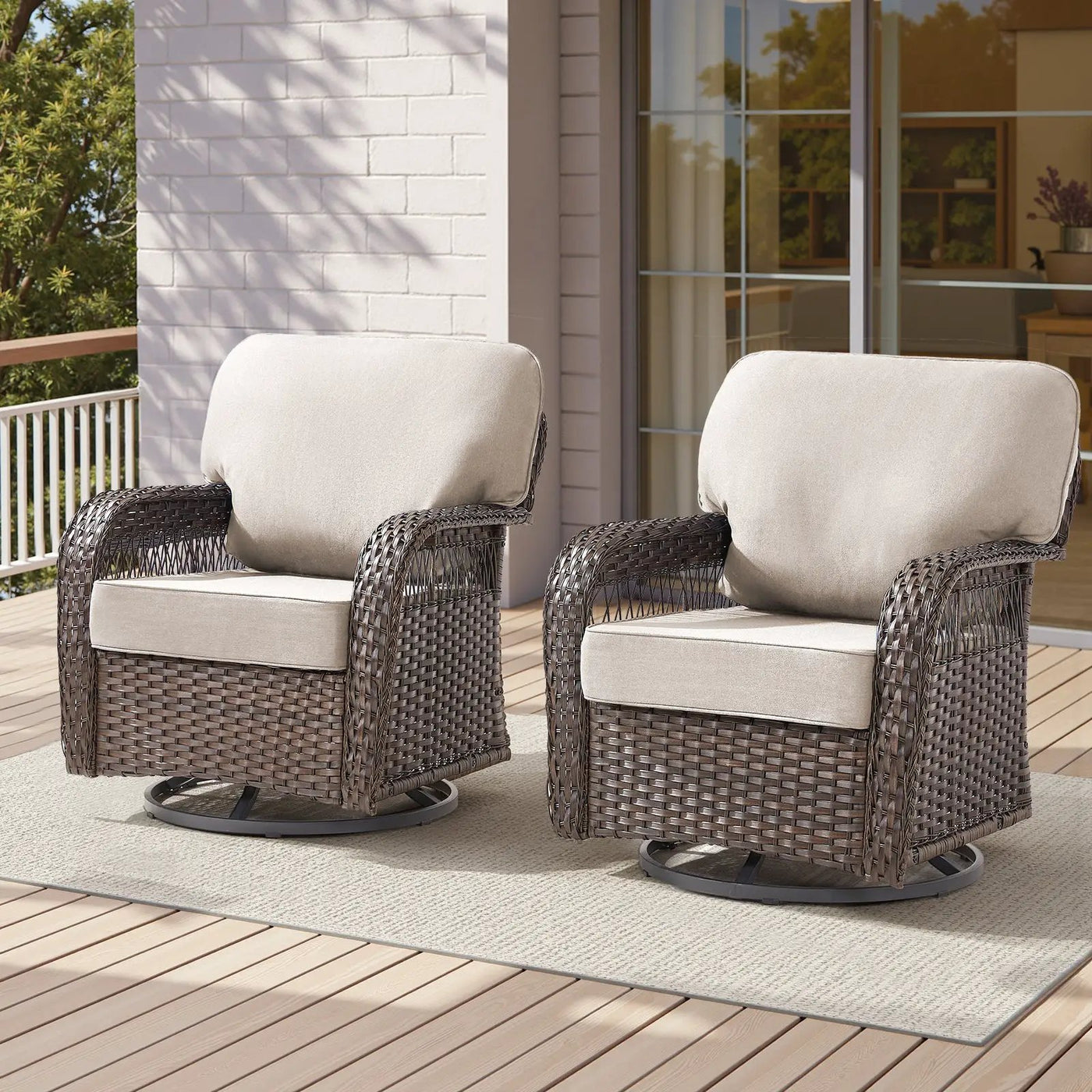 Outdoor Glider Chairs Set of 2 by HouseOfZazla