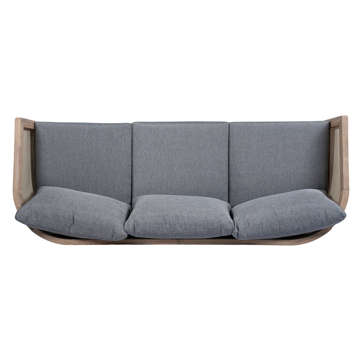 Catania Acacia 3 Seater Sofa with Water-Repellent Fabric - Grey/Light White or Teak+ Beige, photo 8 of 10