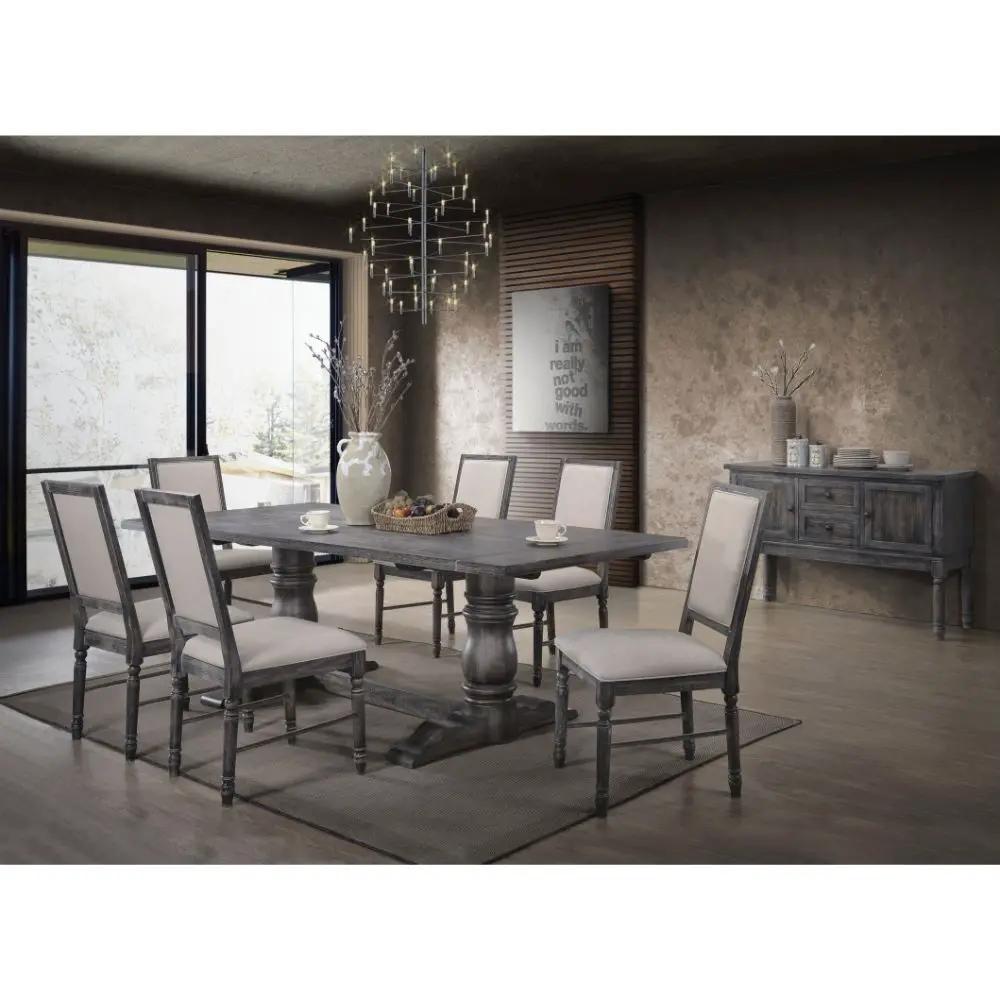 Leventis - 30" Dining Table - Weathered Gray by Unique Piece Furniture