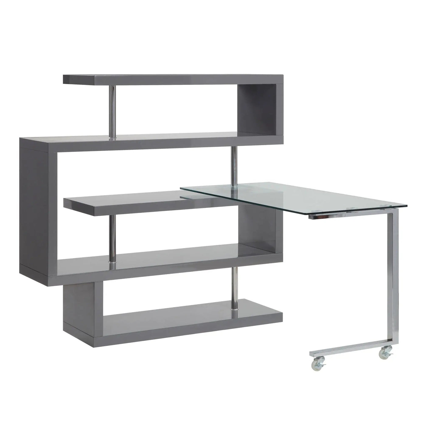 Buck II - Writing Desk With Bookshelf by Unique Piece Furniture
