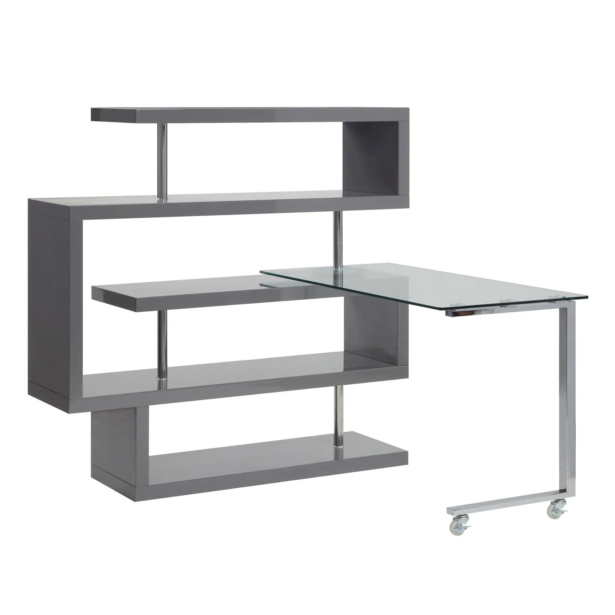 Buck II - Writing Desk With Bookshelf by Unique Piece Furniture