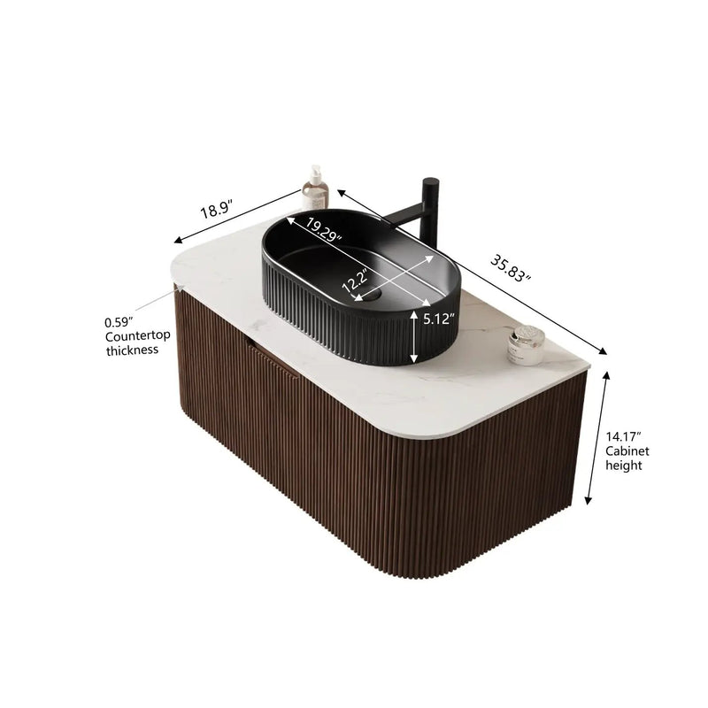 DINA 36" Bathroom Vanity with Sink by HouseOfZazla