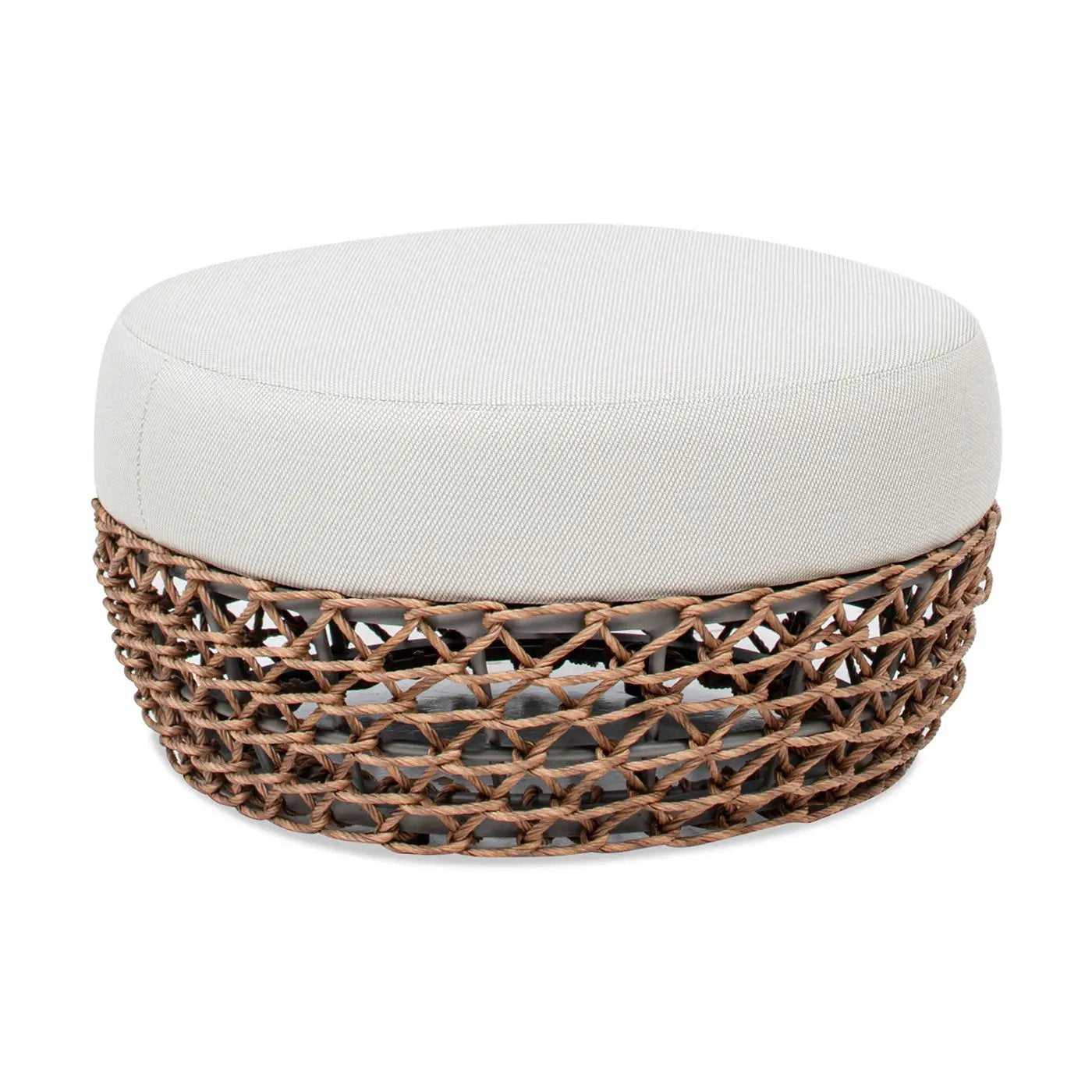 Willow - Round Upholstered Patio Ottoman by Unique Piece Furniture