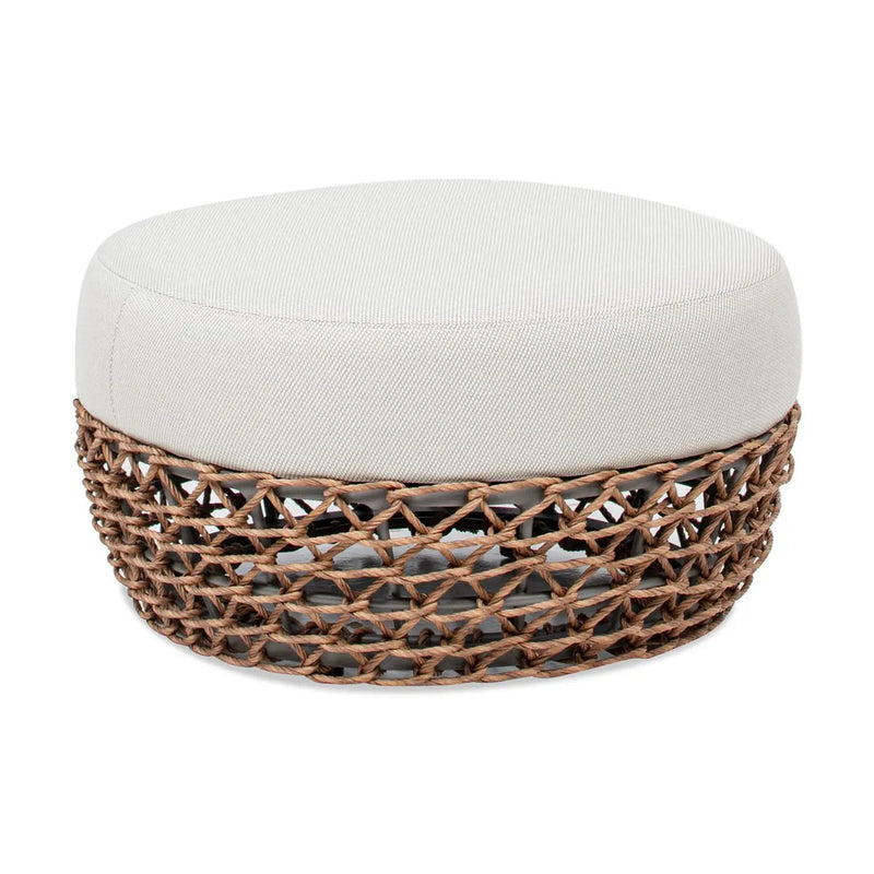 Willow - Round Upholstered Patio Ottoman by HouseOfZazla