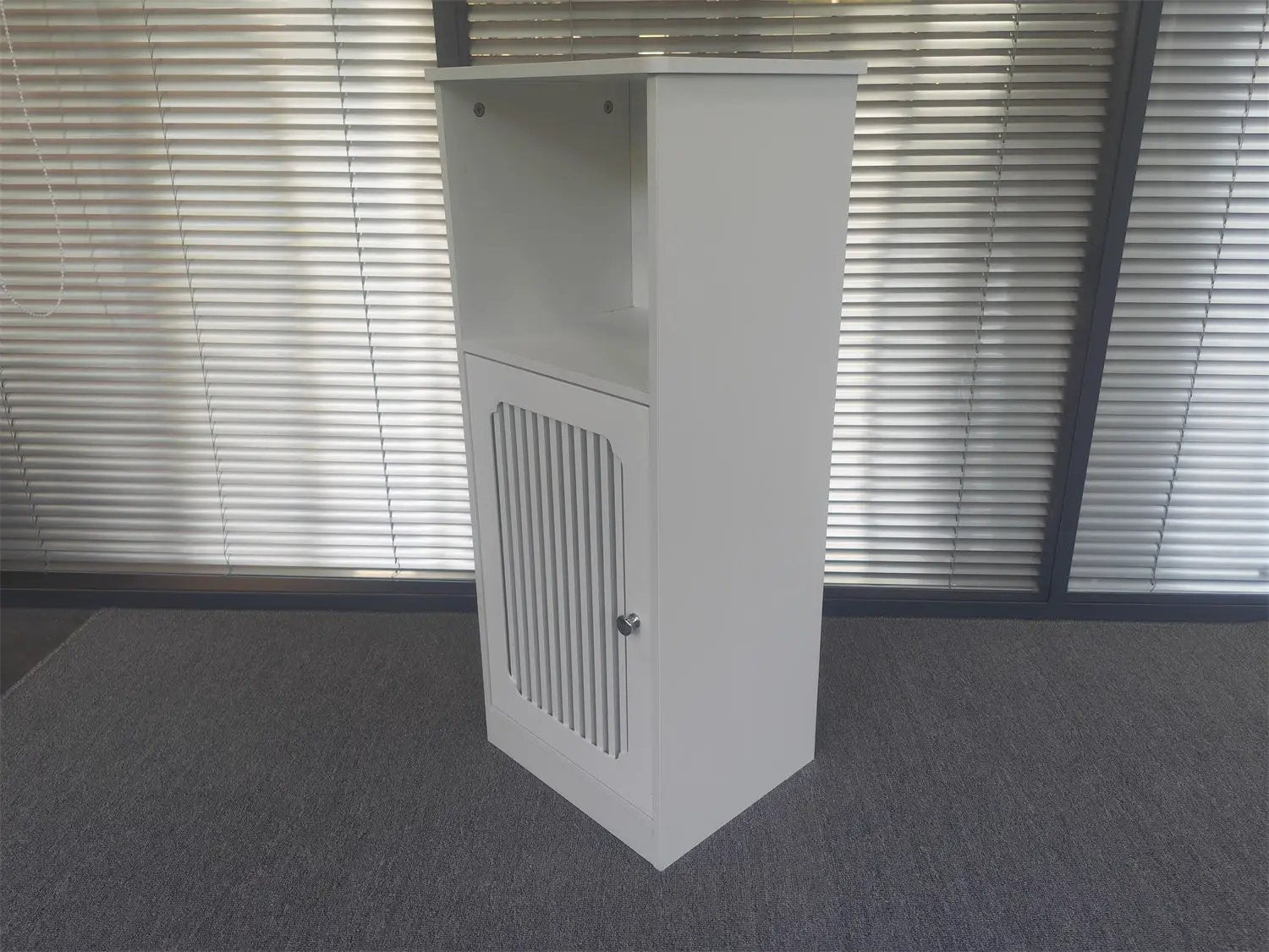 Bathroom Low Cabinet with Louvered Door by HouseOfZazla