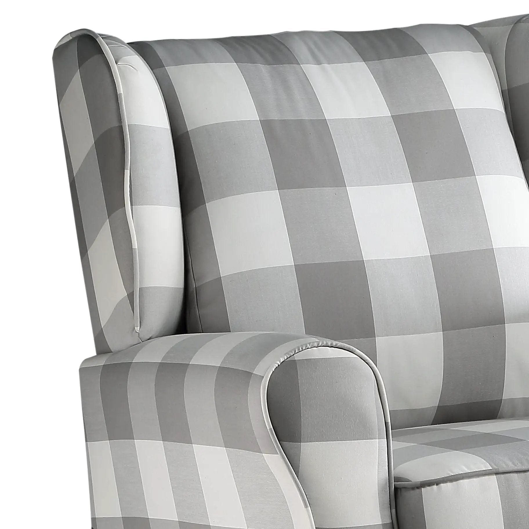Patli Glider Chair With Swivel - Gray / White by HouseOfZazla