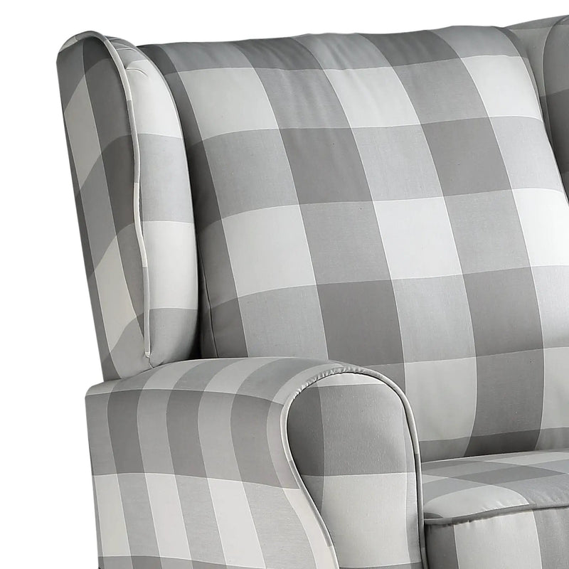 Patli Glider Chair With Swivel - Gray / White by HouseOfZazla