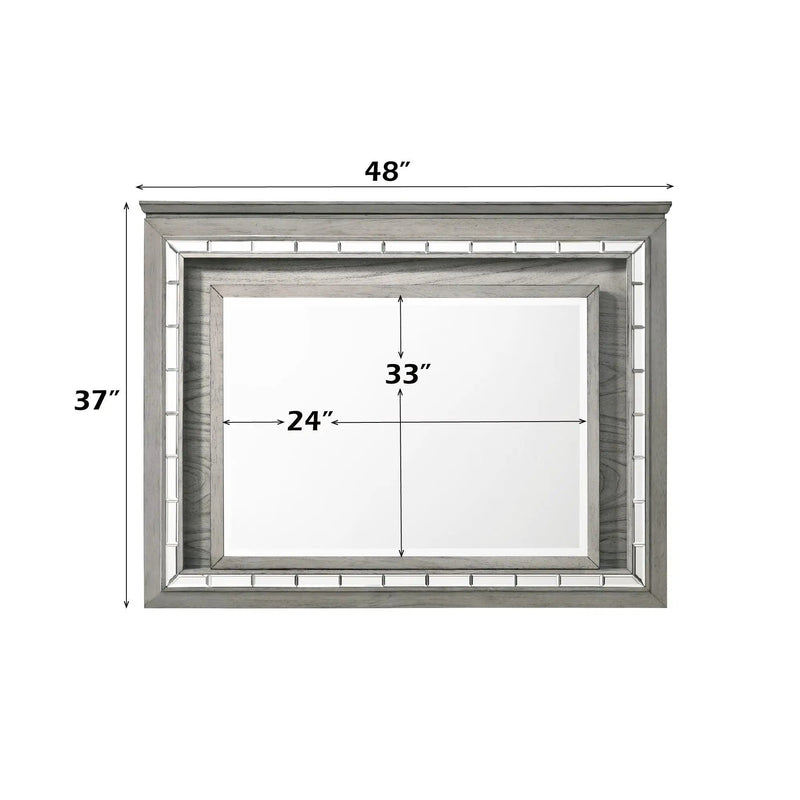 Antares - Mirror With LED - Light Gray by Unique Piece Furniture