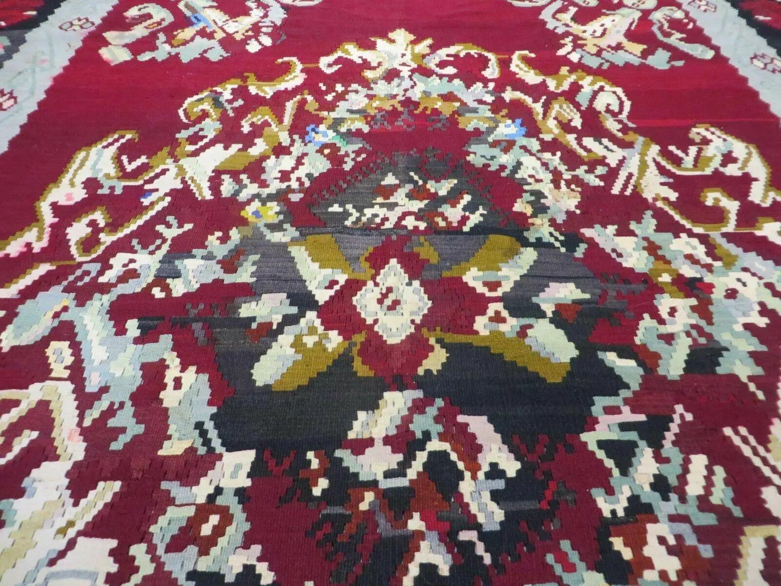 8' X 11' Karabagh Kilim Handmade Flat Weave Wool Rug Vegi Organic Dyes Nice by Jewel Rugs