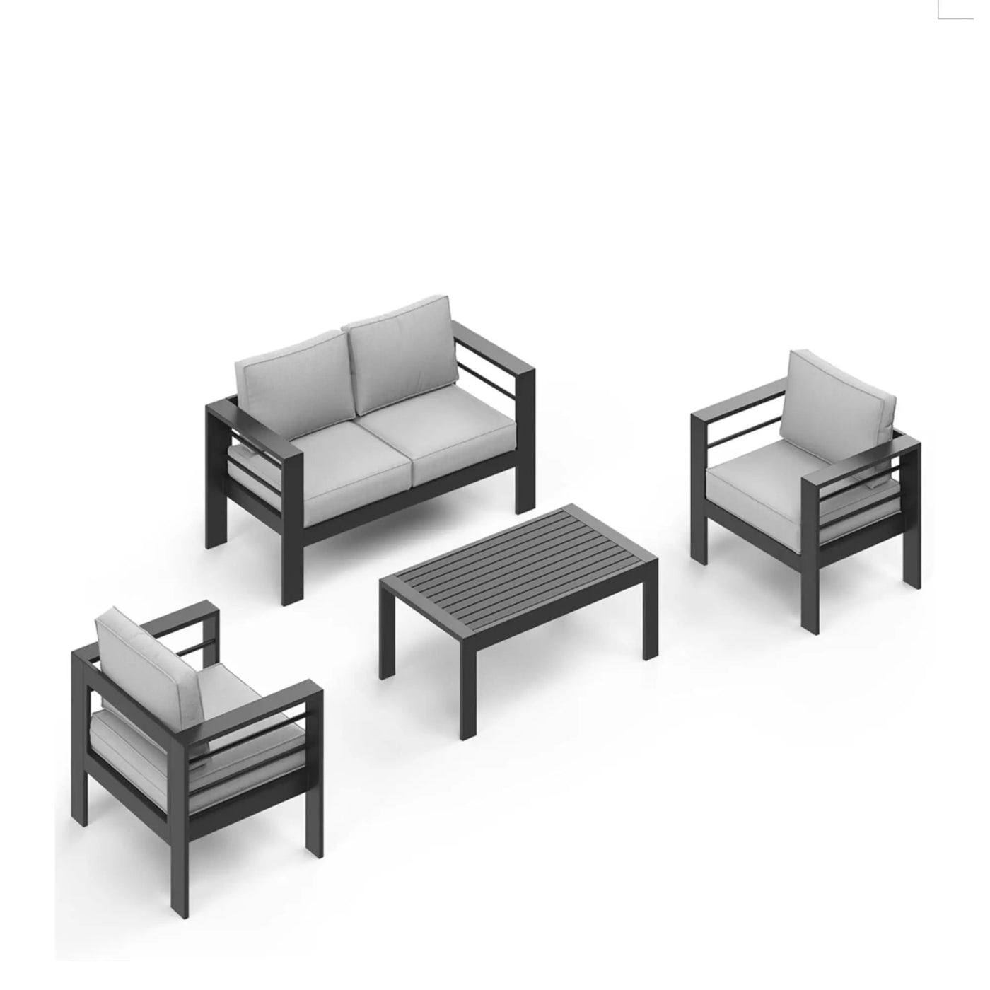 Outdoor Patio Set With All-Weather Thick Cushions by HouseOfZazla