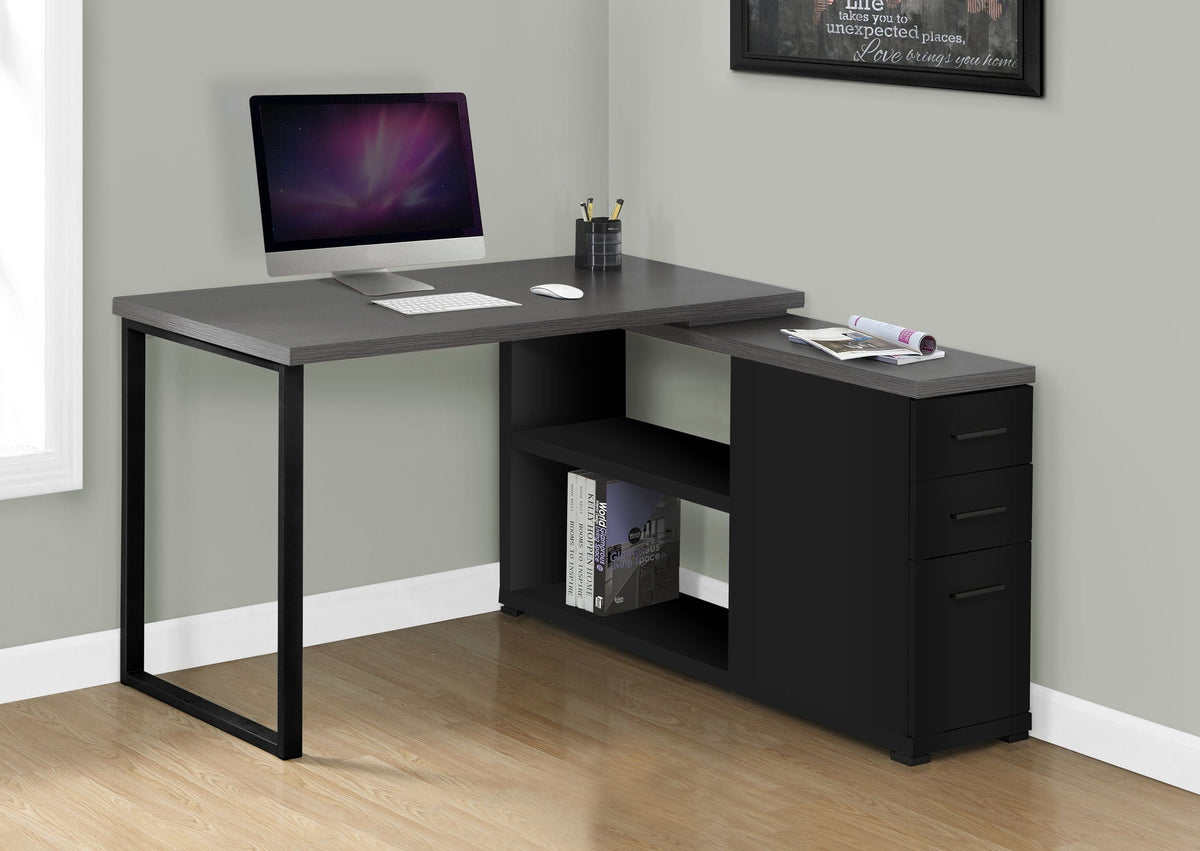 L-Shape Computer Desk with Storage Drawers - Multiple Colors, photo 5 of 16