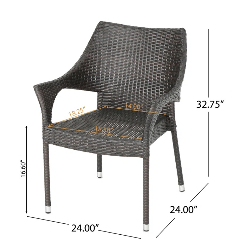 Outdoor Resin Chair with Weather Resistant Stackable Design - Outdoor, photo 4 of 9
