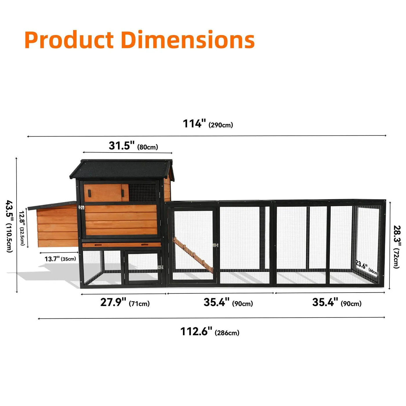 Chicken Coop With Run And Nesting Box by HouseOfZazla