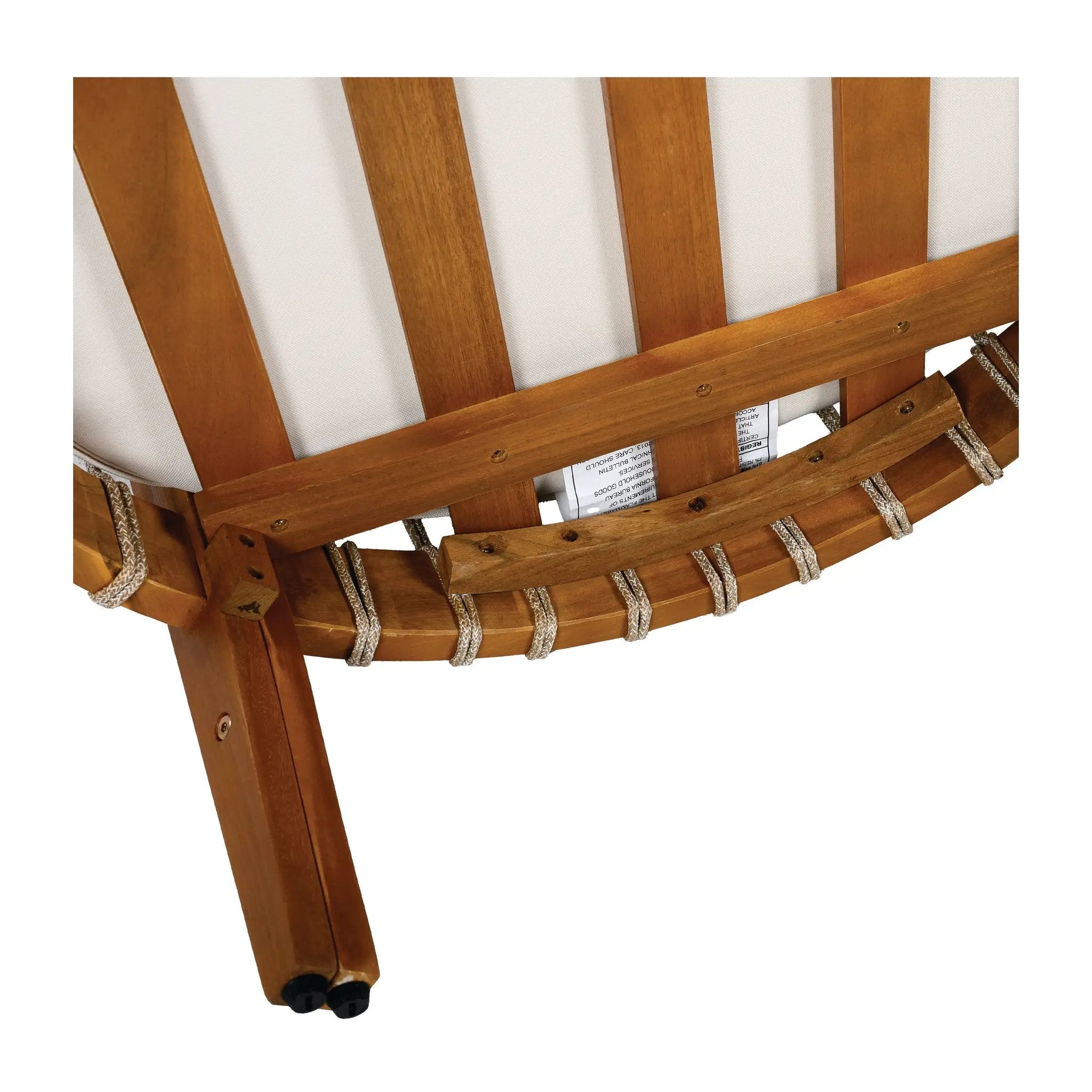 Acacia Wood Outdoor Club Chair with Handwoven Rope Accents & Curved Backrest by HouseOfZazla