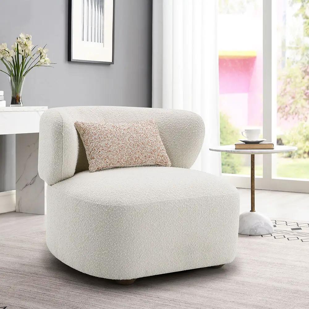 Darius - Accent Chair With Pillow - Beige Boucle by Unique Piece Furniture