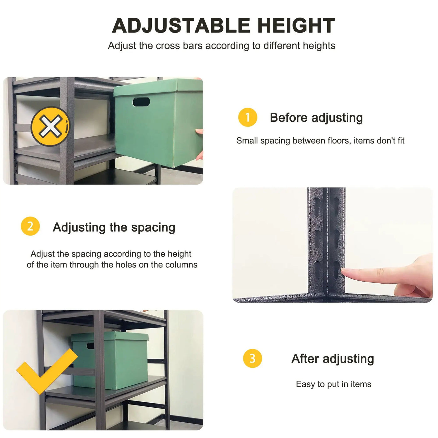 5 Tier Heavy Duty Shelving Unit Adjustable Shelving Units by HouseOfZazla