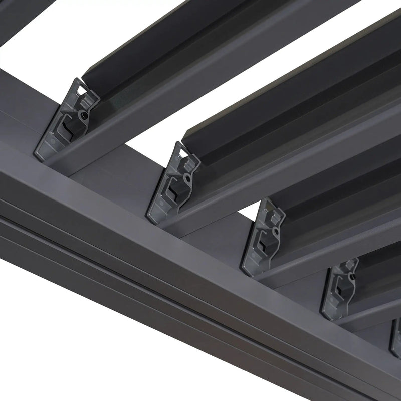 Byron Black Outdoor Pergola Aluminum with Adjustable Louvered Roof by HouseOfZazla