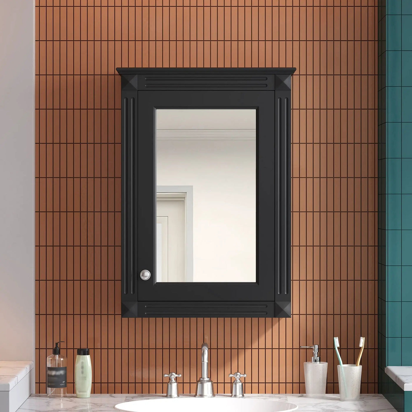 Wall Mounted Bathroom Storage Medicine Cabinet With Mirror by HouseOfZazla