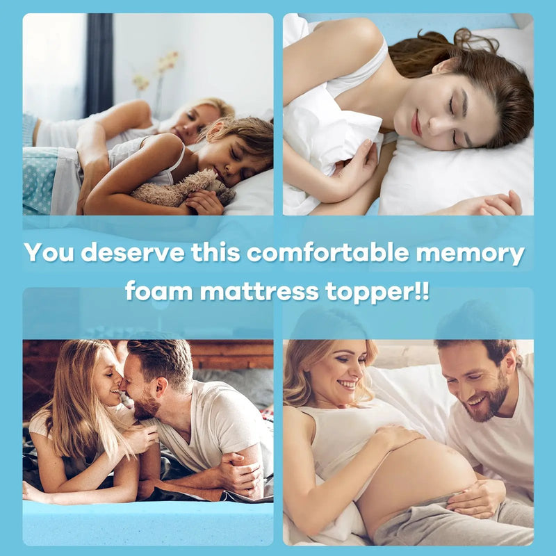 3 Inch Gel-Infused Cooling Bed Topper for All-Night Comfy by DirectDeals