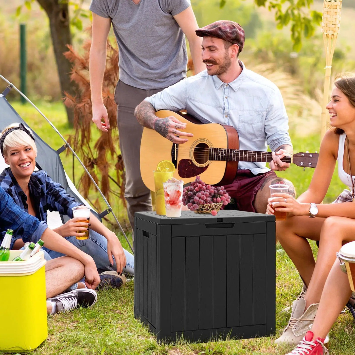 30 Gallon Deck Box Storage Container Seating Tools by DirectDeals