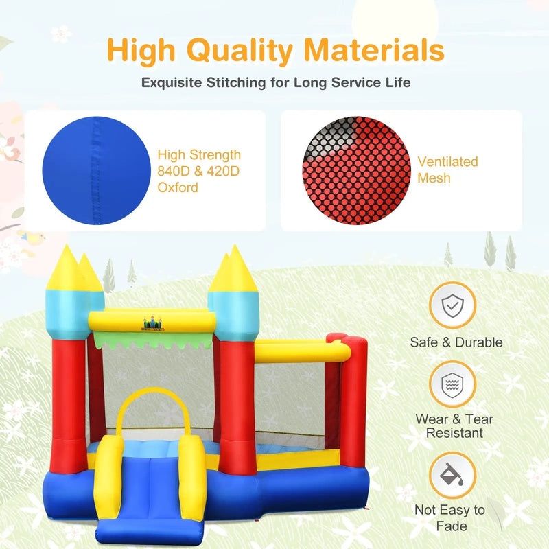 Inflatable Bounce Slide Jumping Castle Without Blower by DirectDeals