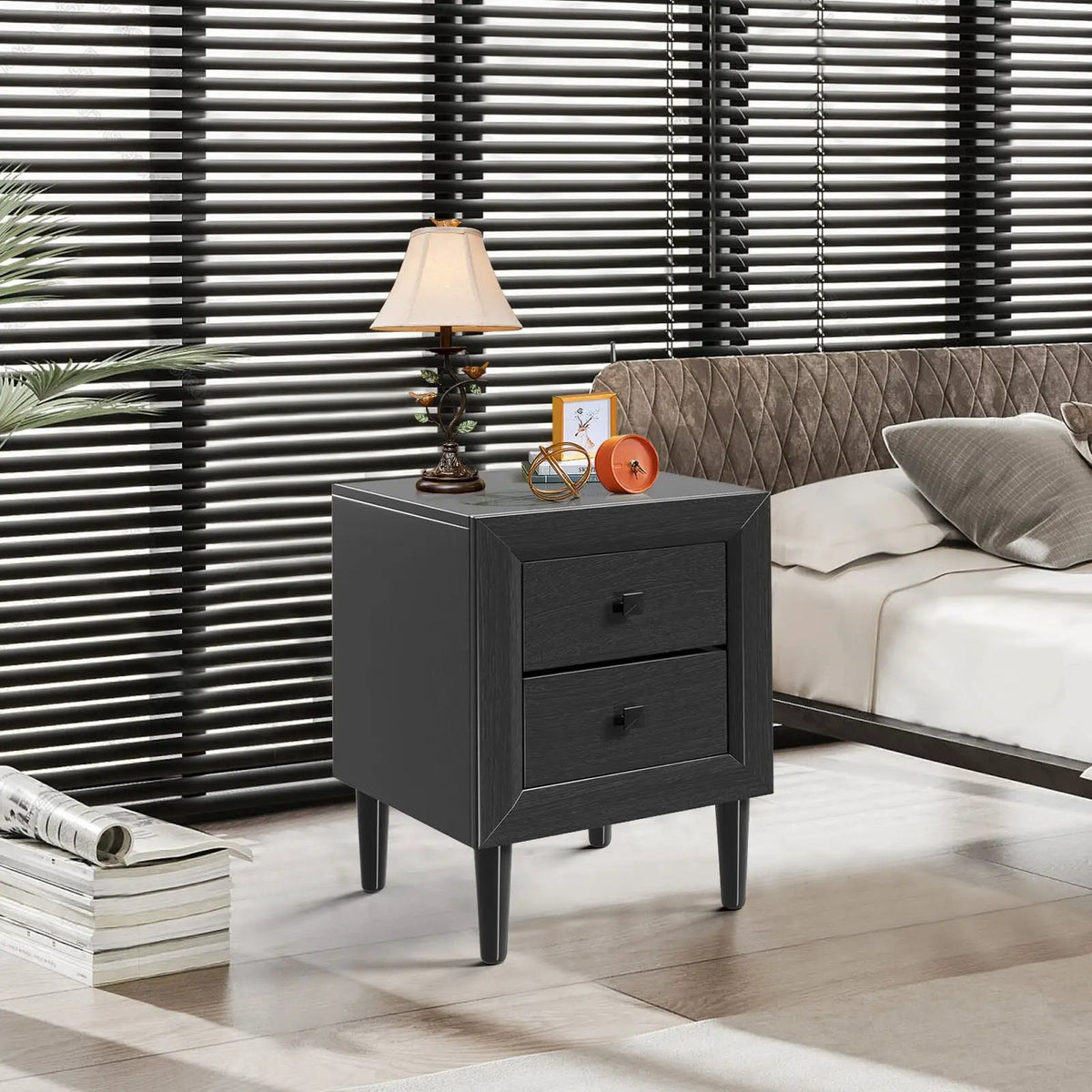 Multipurpose Retro Bedside Nightstand by DirectDeals
