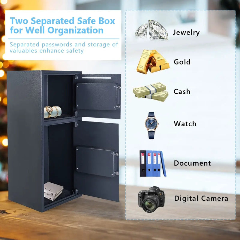 Digital Safe Box with 2 Doors by DirectDeals