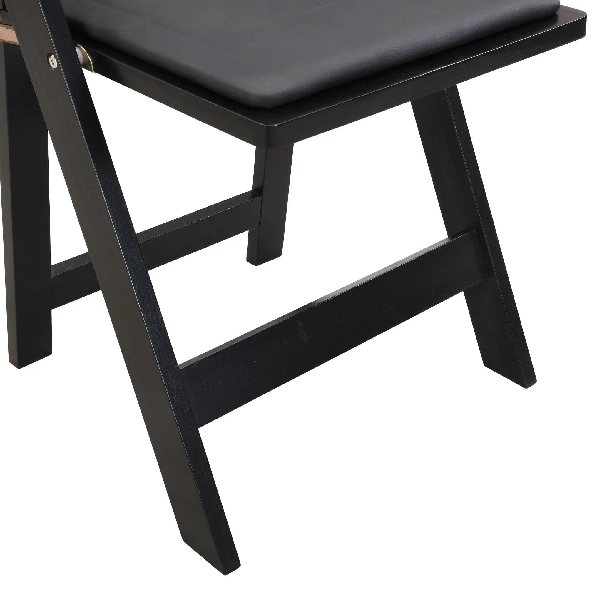 Solid Wood Upholstered Folding Chair Set, Dining Room (Set of 4)
