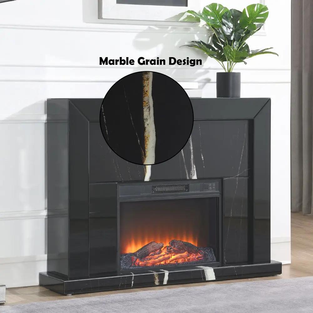 Drisana - Fireplace - Black Mirrored by Unique Piece Furniture