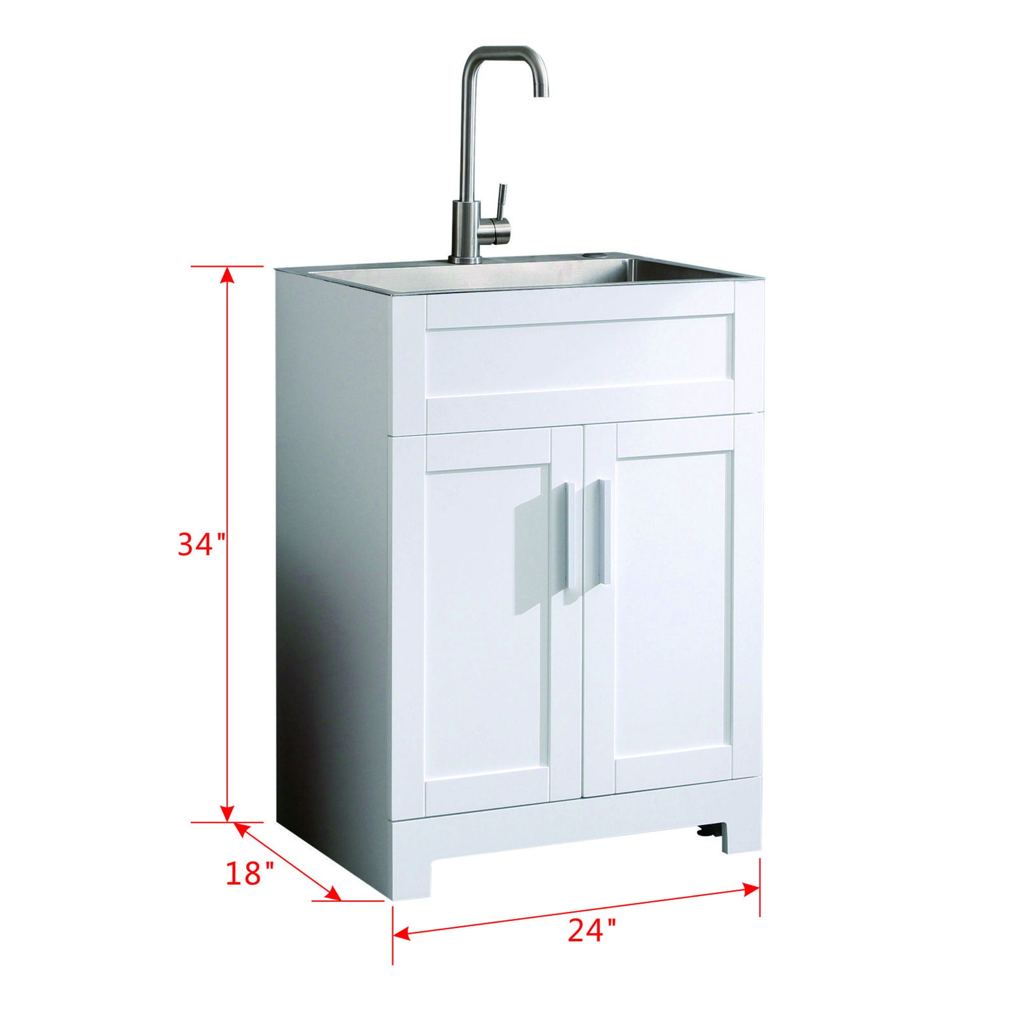Paint Free Laundry Tub Cabinet With Stainless Steel Combo (Update) by HouseOfZazla