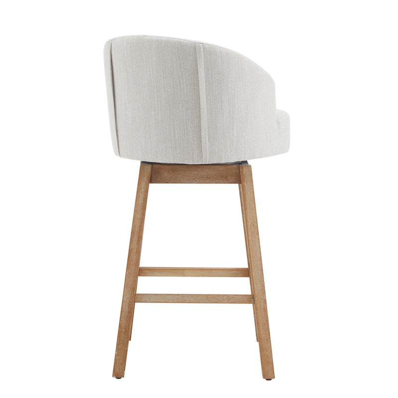 Upholstered Swivel Counter Stools with Backrest – Set of 2, photo 8 of 10