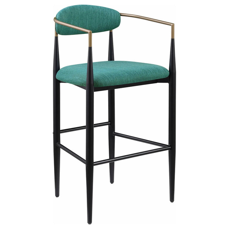 Tina Fabric Upholstered Bar Chair Green (Set of 2) by Unique Piece Furniture