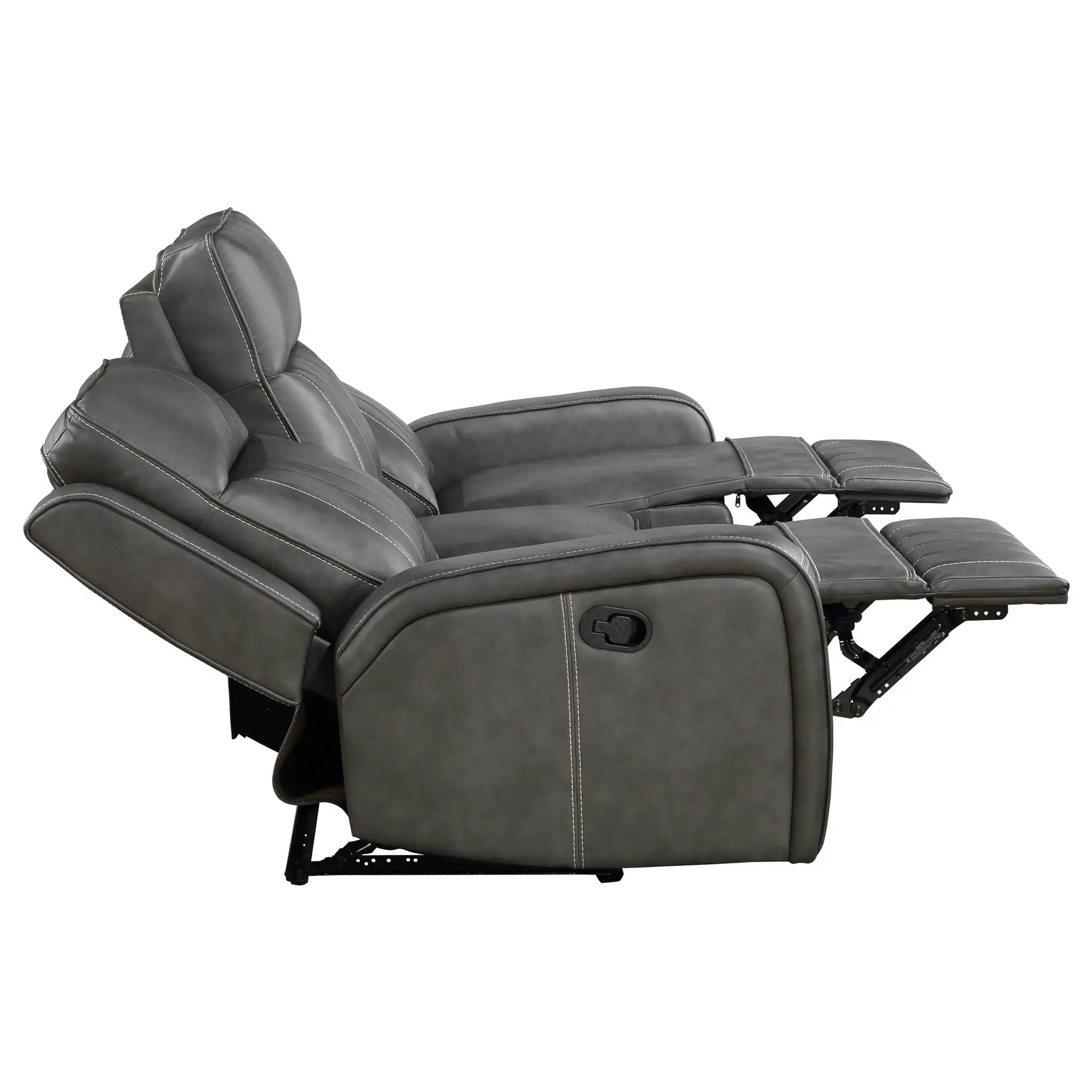 Raelynn Upholstered Track Arm Motion Sofa Grey by Unique Piece Furniture