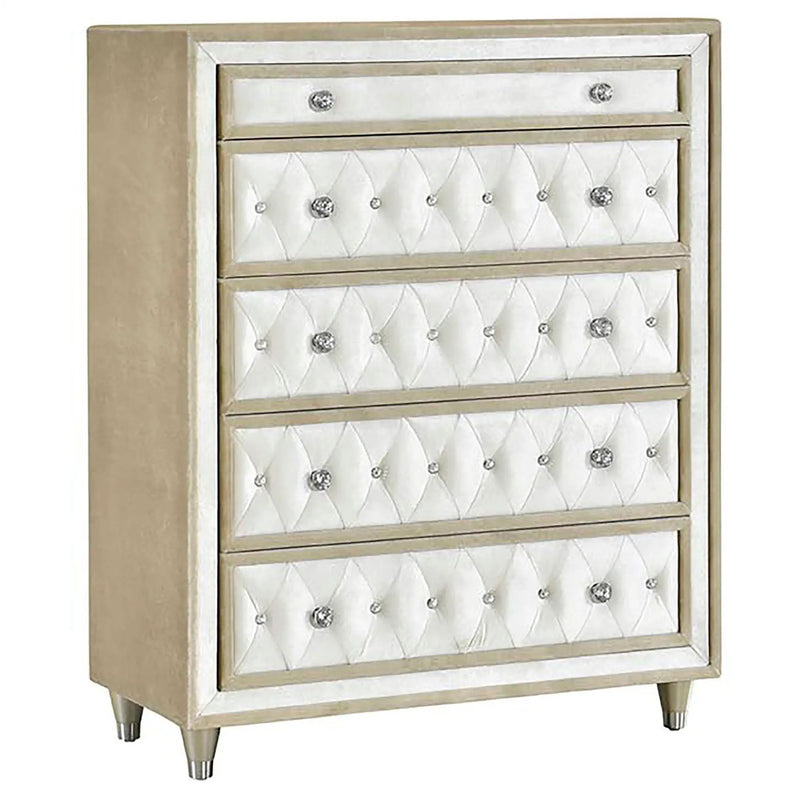 Antonella 5-piece Eastern King Bedroom Set Ivory by Unique Piece Furniture
