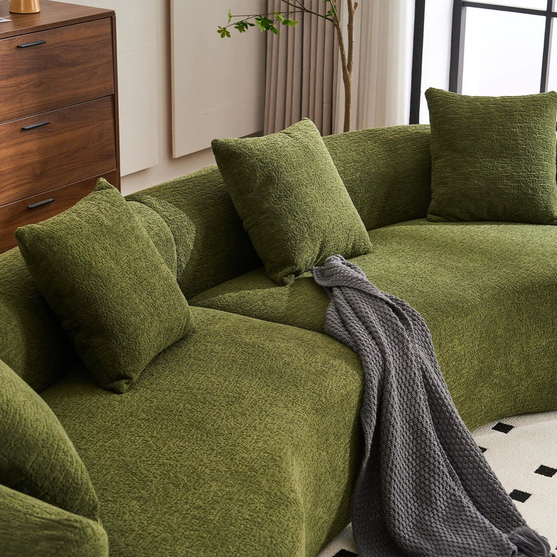 4 Seater Sofa With Fabric, 30D, 60 Hardness Full Sponge, 4 Pillow For Living Room, Home Furniture Sleeper Sectional Sofa For Apartment by Unique Piece Furniture