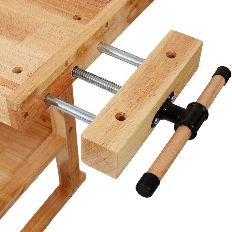 55" Wood Workbench – Heavy Duty with Storage by HouseOfZazla