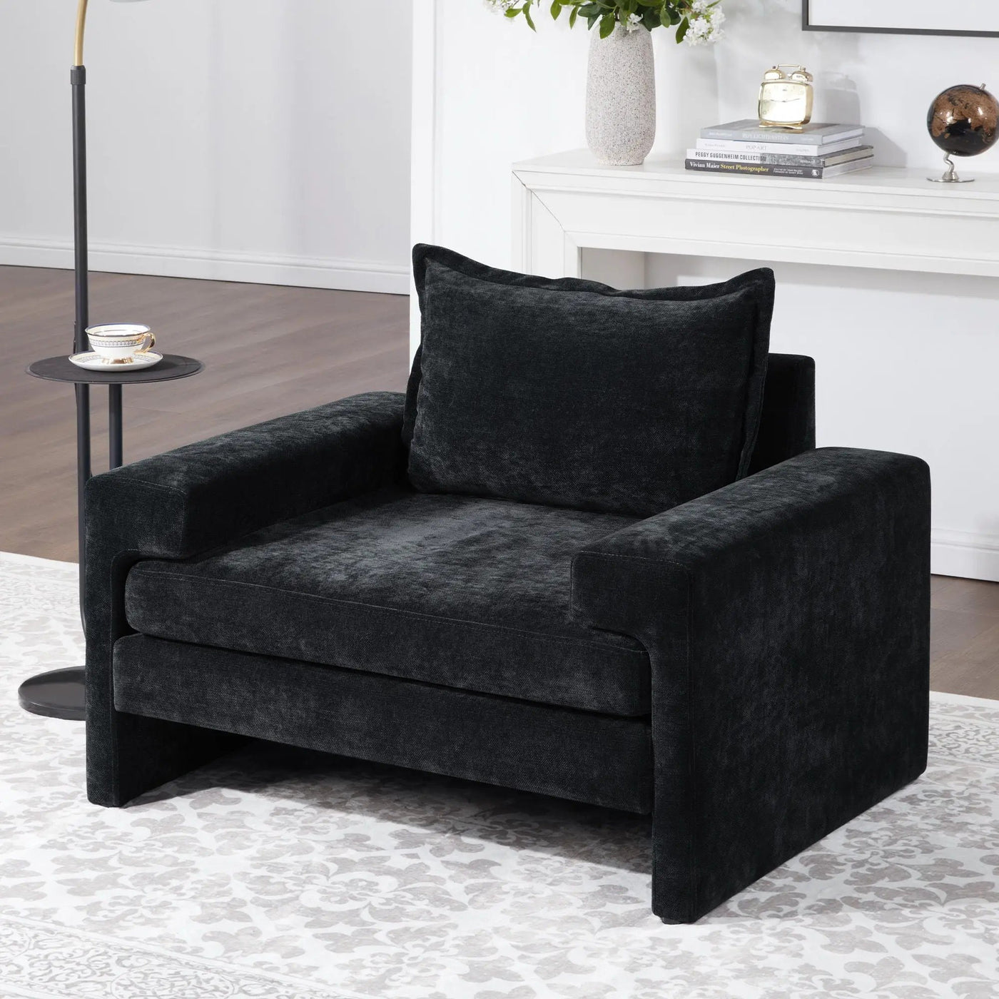 Upholstered Accent Chair With Wide Armrests And Ergonomic Back Support by HouseOfZazla