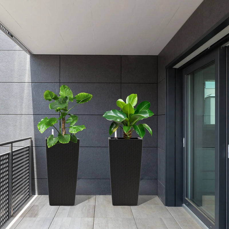 Pack of 2 Square Planters with Automatic Watering System by HouseOfZazla