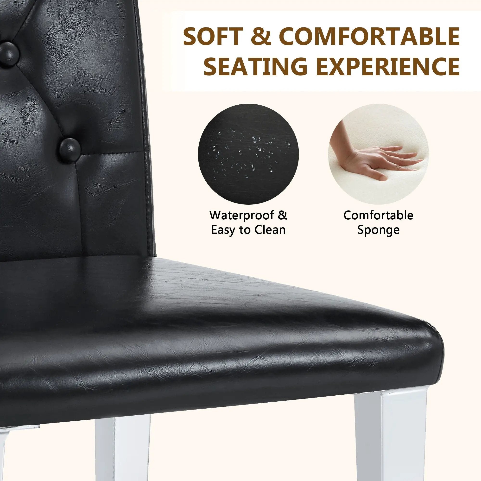 Dining Chairs With Ergonomic Buckle Backrest For Home by Unique Piece Furniture
