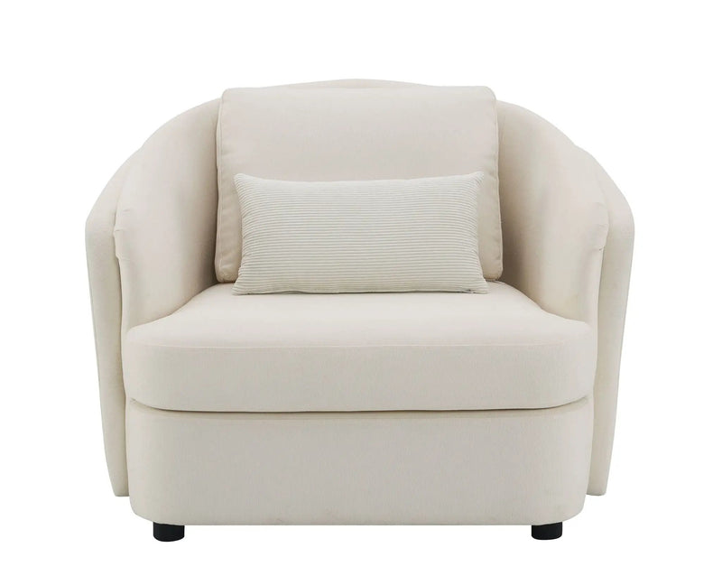 Mariko - Linen 3 Pieces Living Room Set - Beige by HouseOfZazla