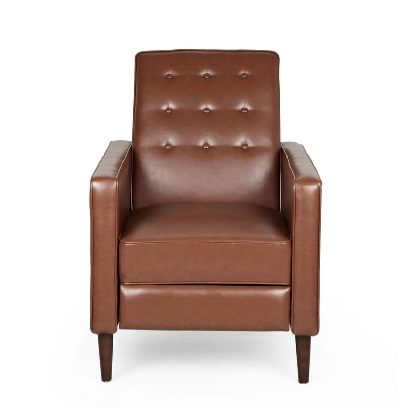 Mid-Century Modern Recliner With Button Tufted Waffle Stitch by HouseOfZazla