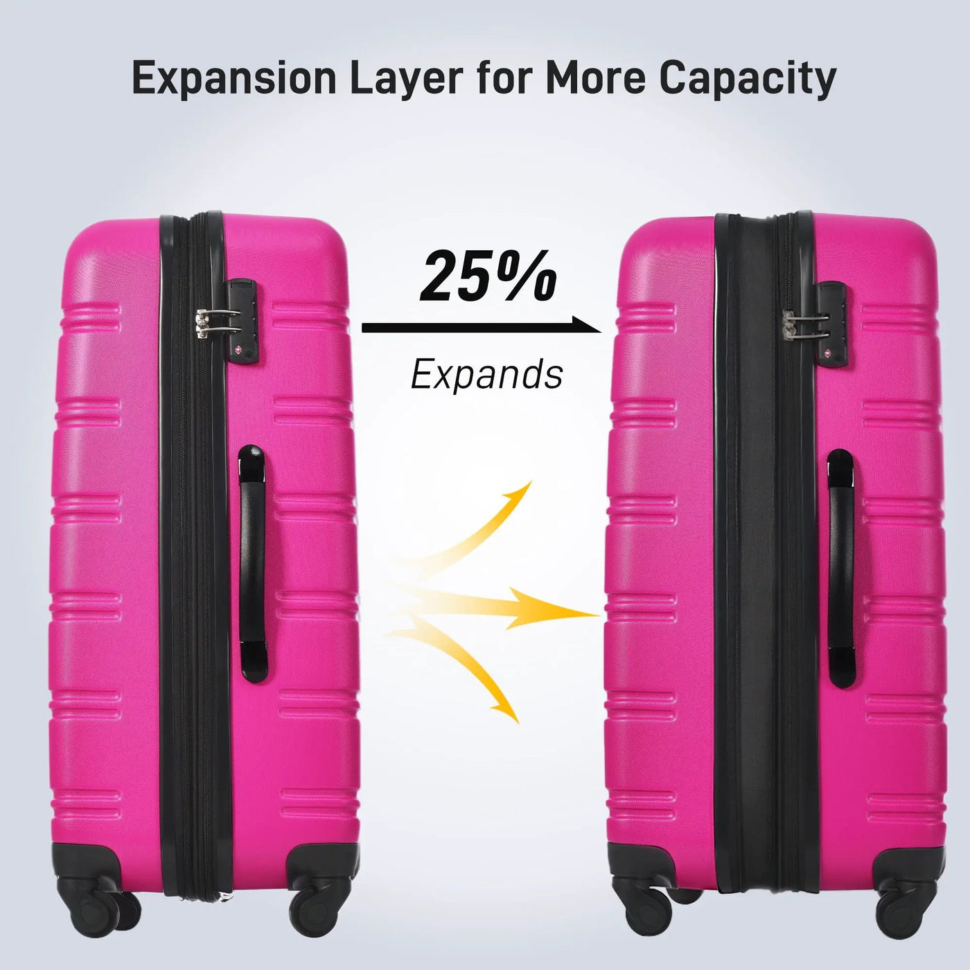 Hardshell Luggage Sets 4 Pieces + Bag Spinner Suitcase With Tsa Lock Lightweight - 16" / 20" / 24" / 28" Luggages by HouseOfZazla