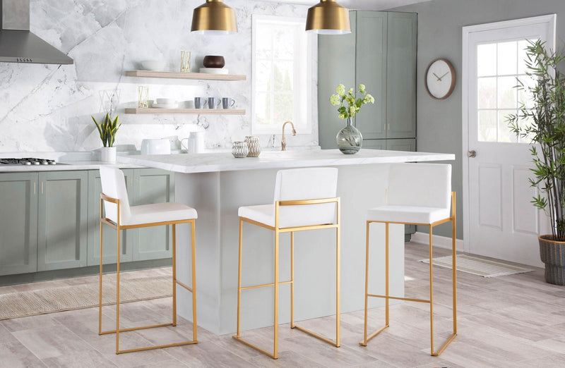 Fuji - Contemporary Design High Back Barstool by Unique Piece Furniture